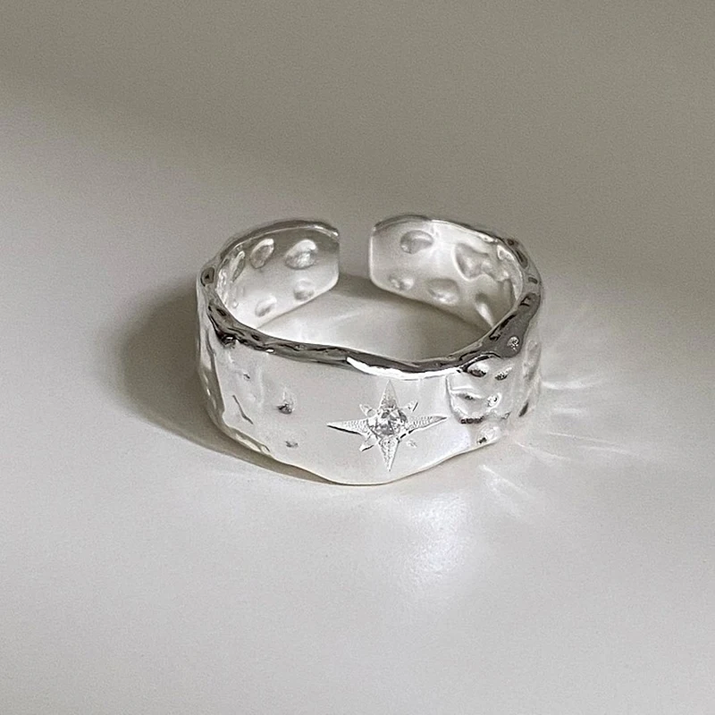 GANPUP Einfache Geometrische Linien Verstellbare Fingerringe für Frauen Silberfarben Mode Neuer Ring Schmuck Geschenk Party anillos mujer – Detail 2