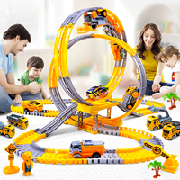 Magic Climbing Engineering Electric Track Toy Car Train Toys for Boys -  Kids Educational Toys for Children Birthday Gift Idea