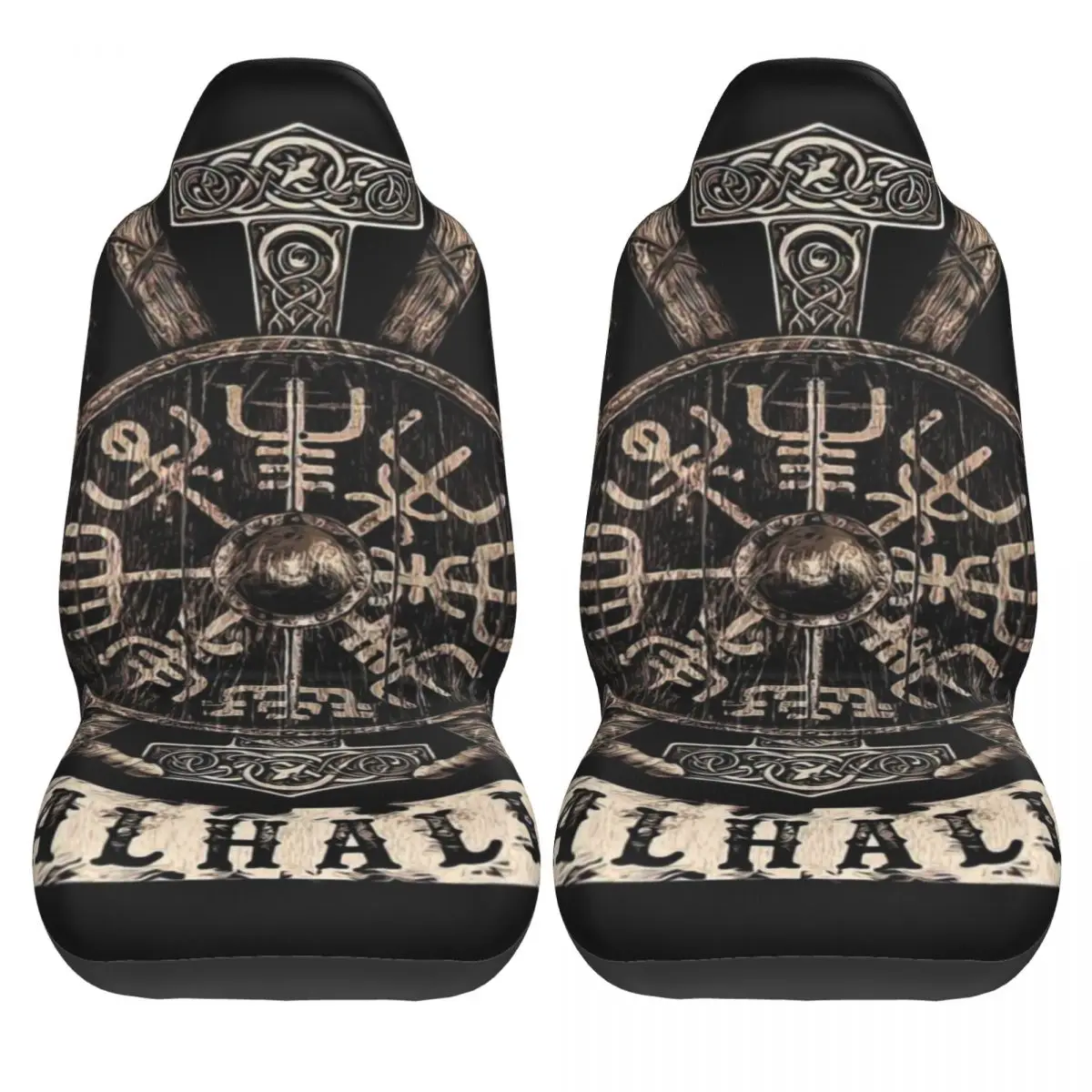 'Viking Vegvisir Shield' Car Seat Cover Custom Printing Universal Front Protector Accessories Cushion Set