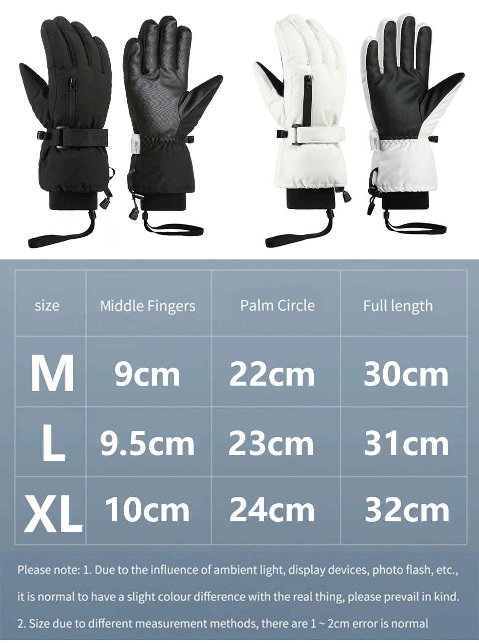 LOCLE Touchscreen-Skihandschuhe für Herren und Damen, warm, winddicht, zum Reiten, Wandern, Skifahren, Skateboarden, Snowboarden, Schneemobilhandschuhe – Detail 1