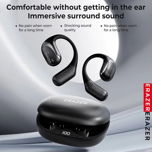 Imagen 1 del producto ERAZER X9 auriculares inalámbricos Bluetooth 5,4 auriculares inalámbricos deportivos con micrófono Control táctil cancelación de ruido impermeables