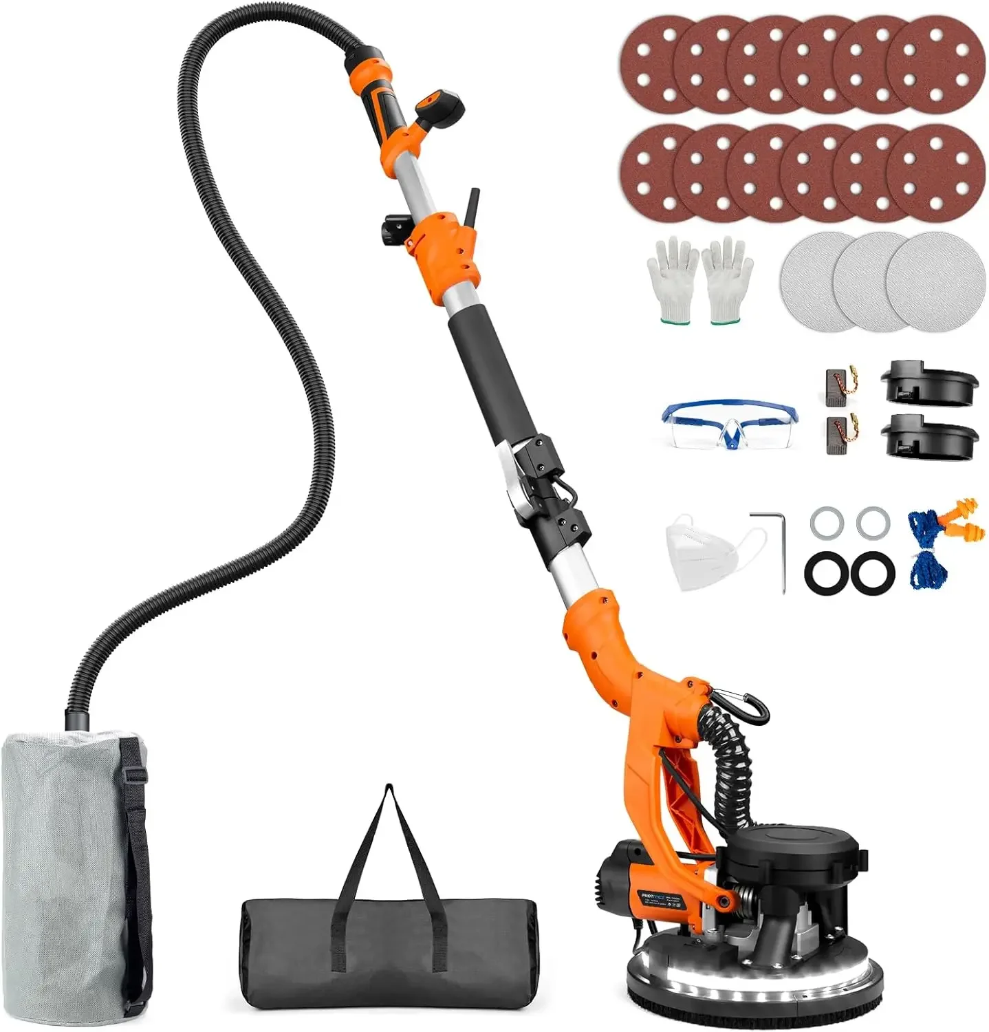 

Electric Drywall Sander 1000W Drywall Sander with Vacuum 2200RPM Powerful Automatic Dust Collector with LED Light