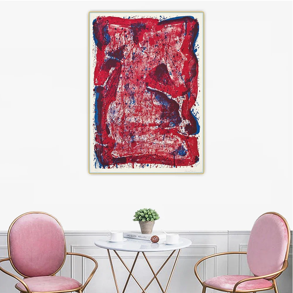 Citon Sam Francis《Moderna museet poster》Canvas Art Oil Painting Abstract Picture Wall Decor Background Modern Home Decoration