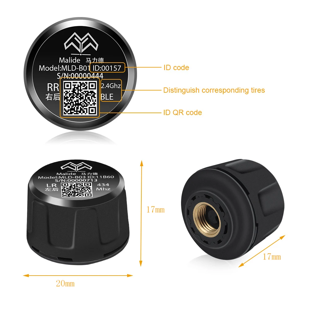 BLE5.0 Tpms アプリ タイヤ空気圧監視システム 車用 自動ワイヤレスセンサー Android Bluetooth Tpms