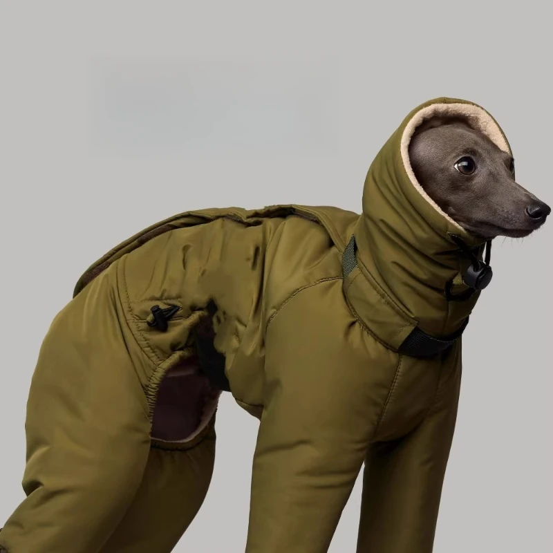 Winter Dog Clothes Windproof Warm Dogs Clothing Large Pet Dog Coat Overalls Accessories Jumpsuit Skinny Dog Greyhound Product