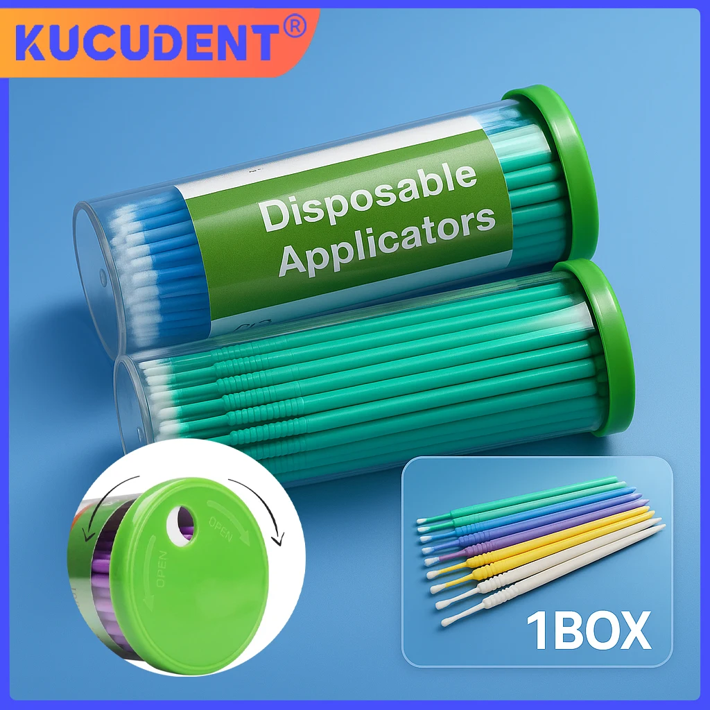 

100Pcs Dental Micro Brushes Disposable Micro Applicator Brushes for Resin Adhesive Bonding Bleaching Lab & Clinic Use