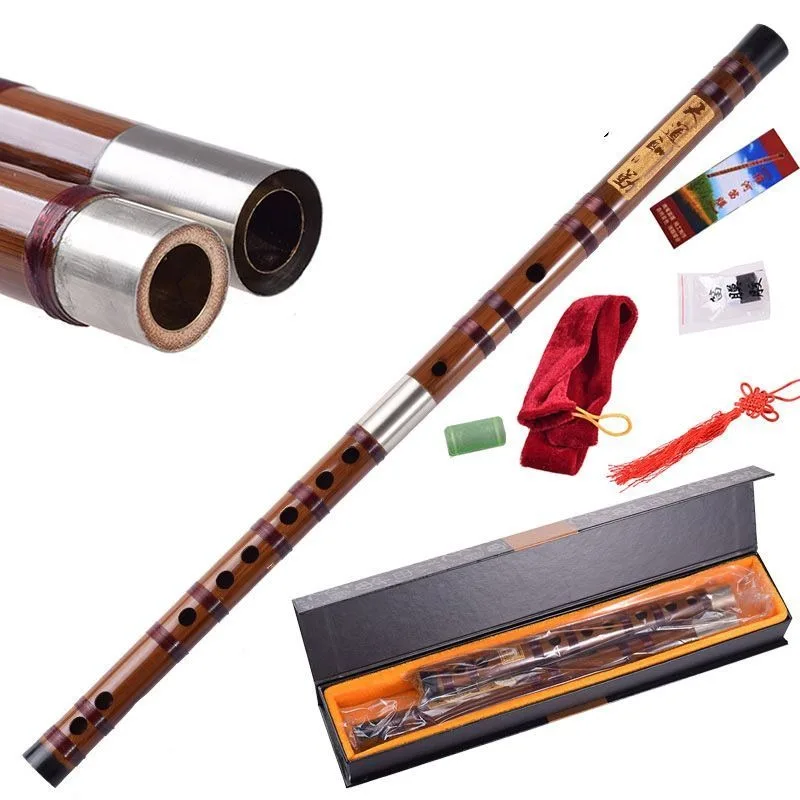C/D/E/F/G Tone Flute Detachable Bamboo Transverse Flute Adults Beginners Playing Horizontal Flutes Chinese Traditional Flutes