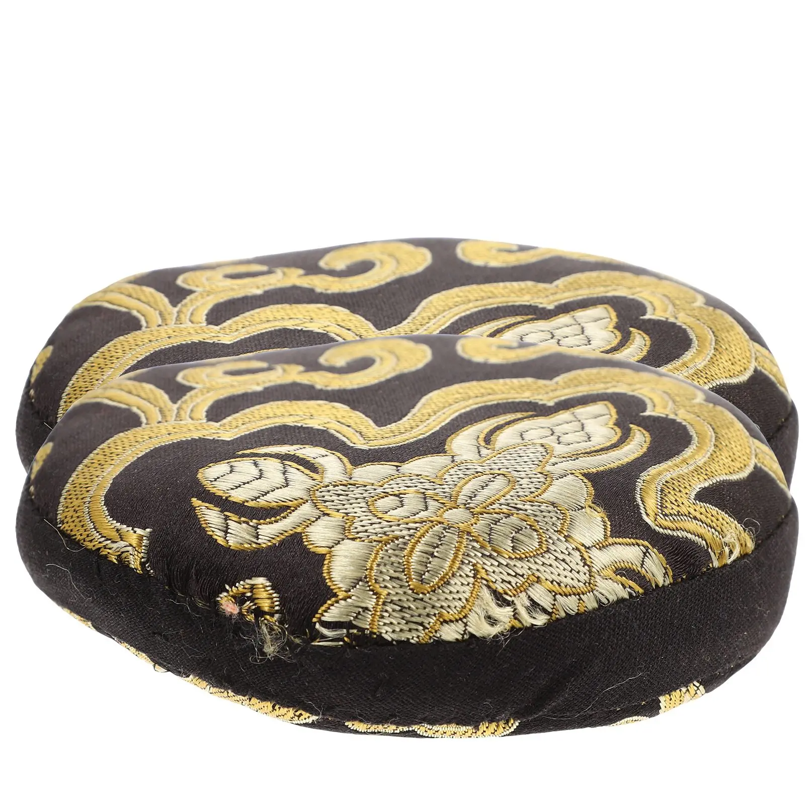 

Wooden Fish Mat Black Holder Compact Lightweight Singing Bowl Supplies Buddha Sound Cushion Decor Accessories Cotton