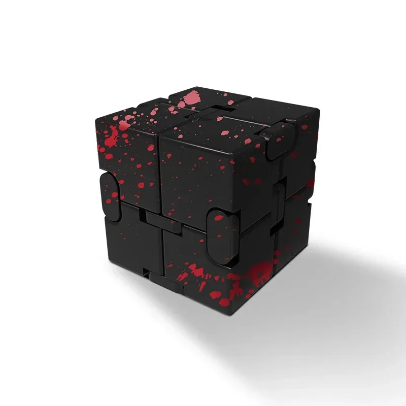 Infinite Cube อลูมิเนียมโลหะความเครียดบรรเทา Mini ของเล่นแบบพกพา Infinite Flip Cubic Decompresses ผ่อนคลาย Venting ของเล่น