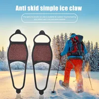 1 Pair Silcone Anti Slip Shoe Boot Grips Ice Cleats Spikes Snow Gripper Non Slip Crampons Ice Gripper Shoes Covers Crampon