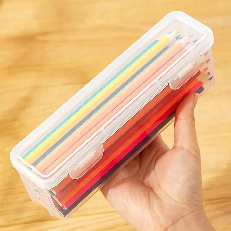 Etui Box Clear Craft Naaibenodigdheden Opslag Bureau Dispensers Stevige Organizer Voor Briefpapier Potloodhouders Pen