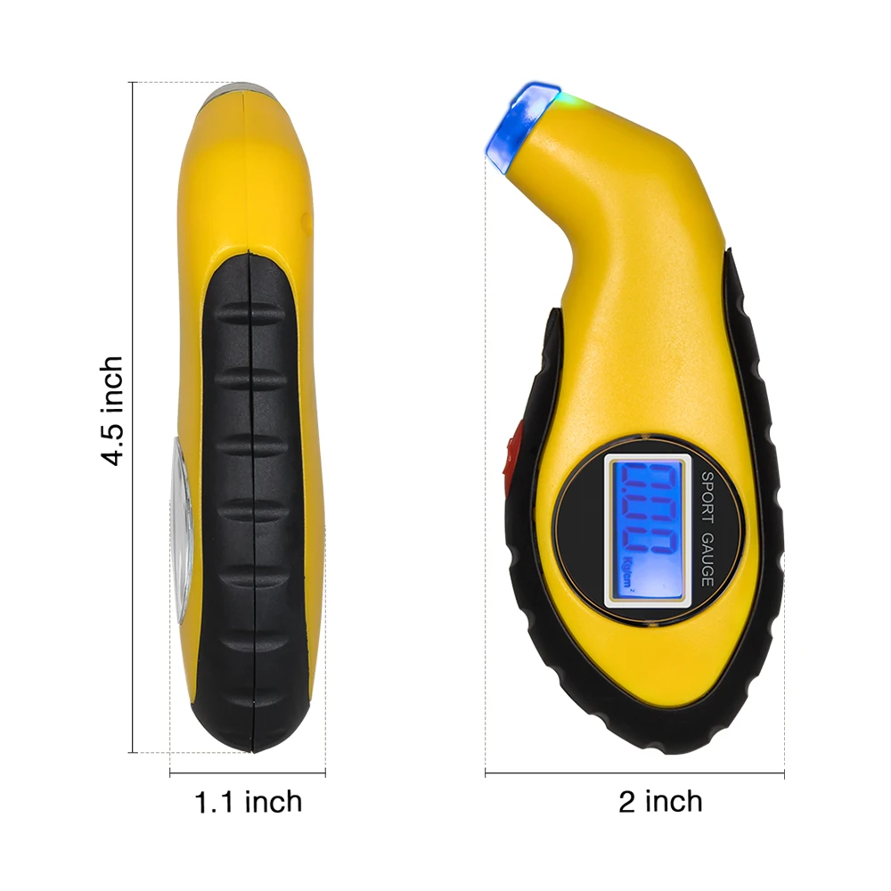 Digital Tyre Air Pressure Gauge Meter LCD Electronic Car Tire Manometer Barometers Tester Tool For Car Motorcycle Security Alarm