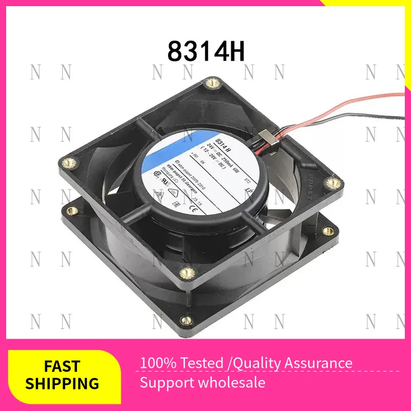 

YJJ ДЛЯ Ebm-paps Осевой вентилятор 8314H 24VDC 6W 0.25A 80*80*32mm 250mA 80m3/h Серверный радиатор