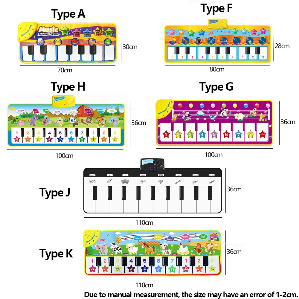 Mata fortepianowa dla dzieci Dzieci Fitness Klawiatura Zagraj w muzykę Dywan Maluchy Instrument muzyczny Zabawki Zabawki edukacyjne Prezent dla dziewczynki Chłopiec