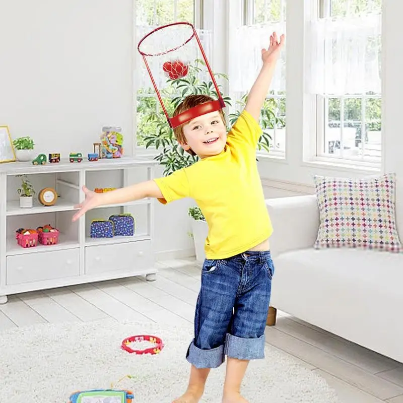 Outdoor Fun Sports Entertainment Basket Ball Case Headband Hoop Game Parent-child Interactive Funny Sports Toy Family Fun Game