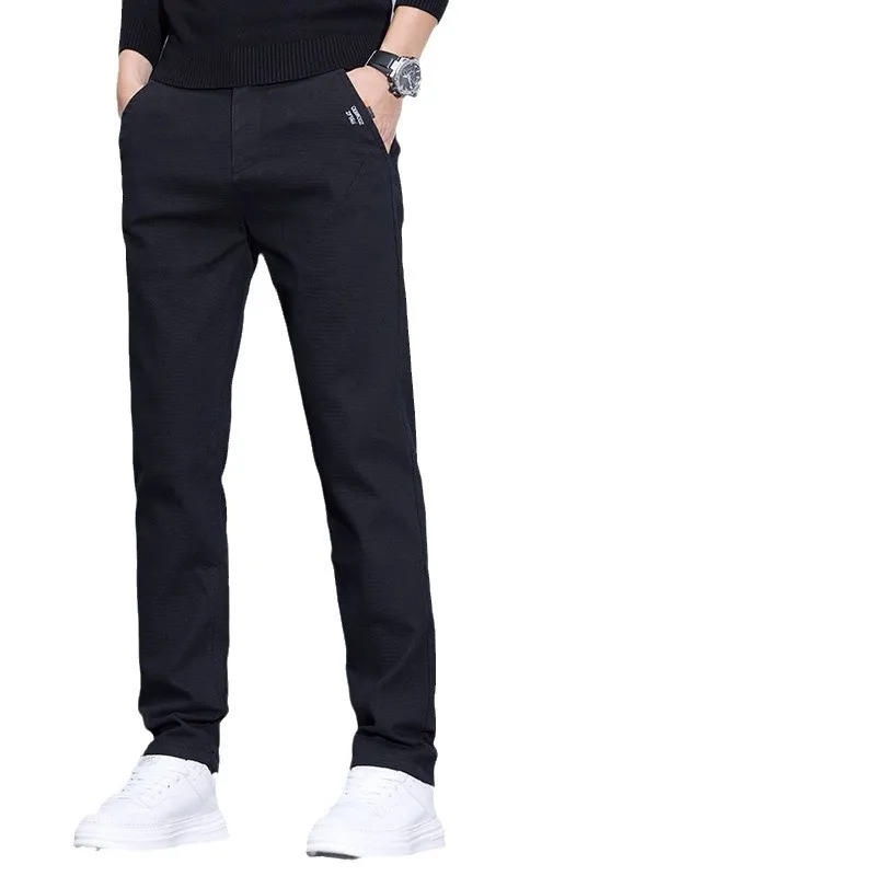 

Мужские повседневные брюки в клетку, деловые простые свободные прямые длинные брюки, мужские четыре сезона, можно носить для взрослых, джентльменов, отдыха