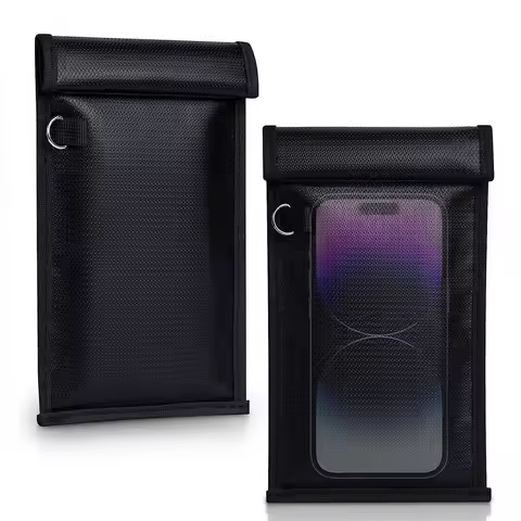 Car Key Signal Shielding Bag Waterproof Fireproof RFID Blocking Pouch Car Key Faraday Bag Signal Blocker Mobile Phone Case