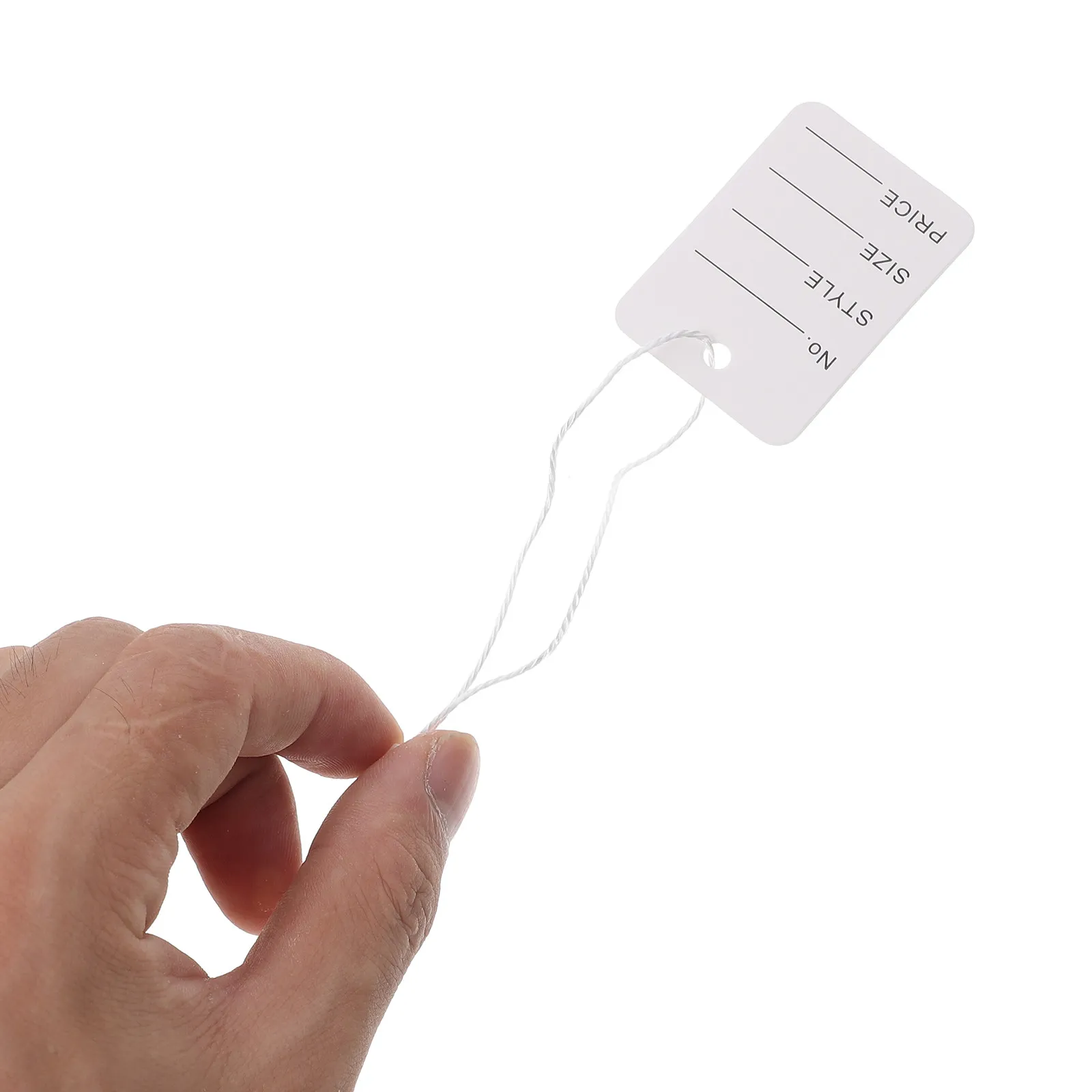 2000 Pieces Plastic Price Tags with White String for Jewelry Clothing Retail Labeling and Display