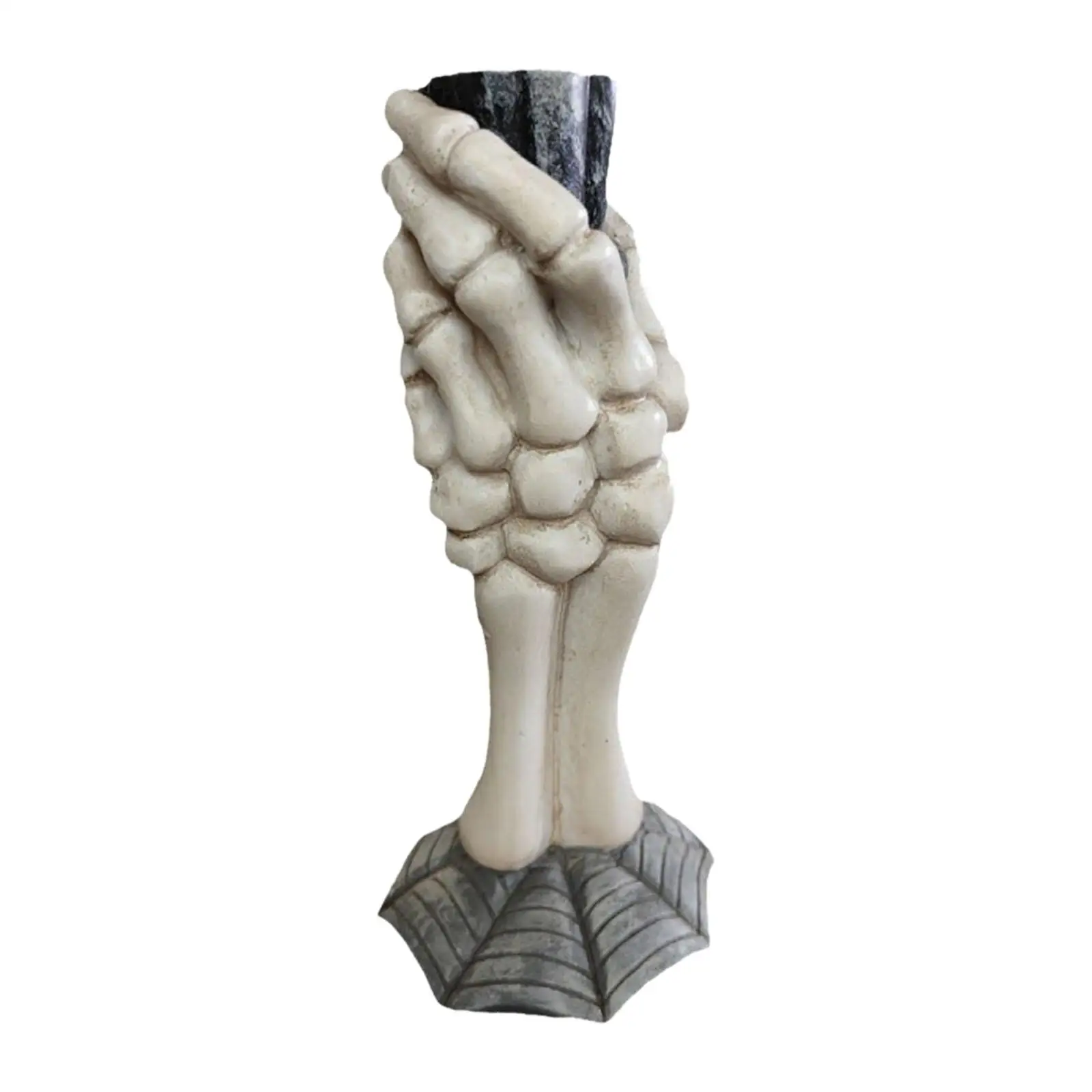 Skull Hand Candlestick Dinner Dining Room Home Halloween Taper Candle Holder