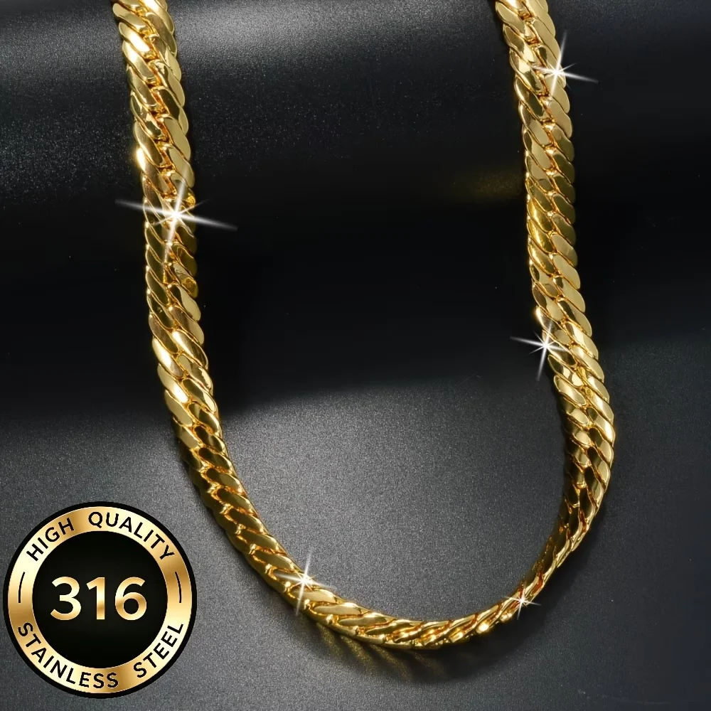 1pc 4.2mm Tight Link Chain Stainless Steel Dense Chain Unisex Design Suitable for Everyday Parties And Music Festivals Versatile