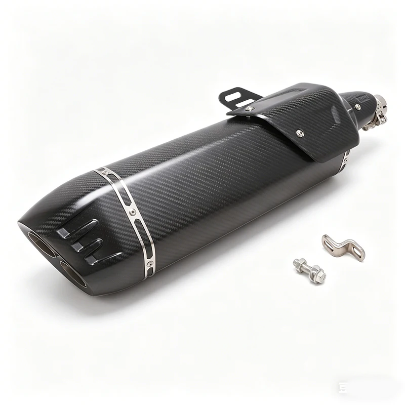 Real Carbon Fiber Full Exhaust Slip On Muffler For Triumph Tiger 900 GT Rally Pro 850