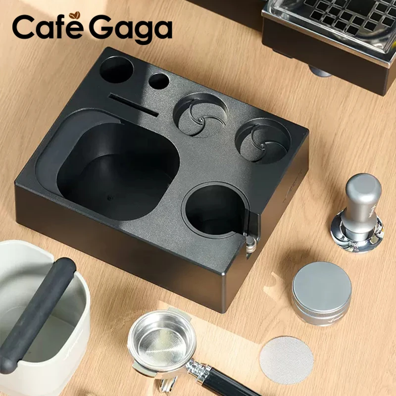 

Coffee Tamper Station Portafilter Holder With Independent Knock Box Espresso Distributor Tamper Mat Stand Barista Accessories