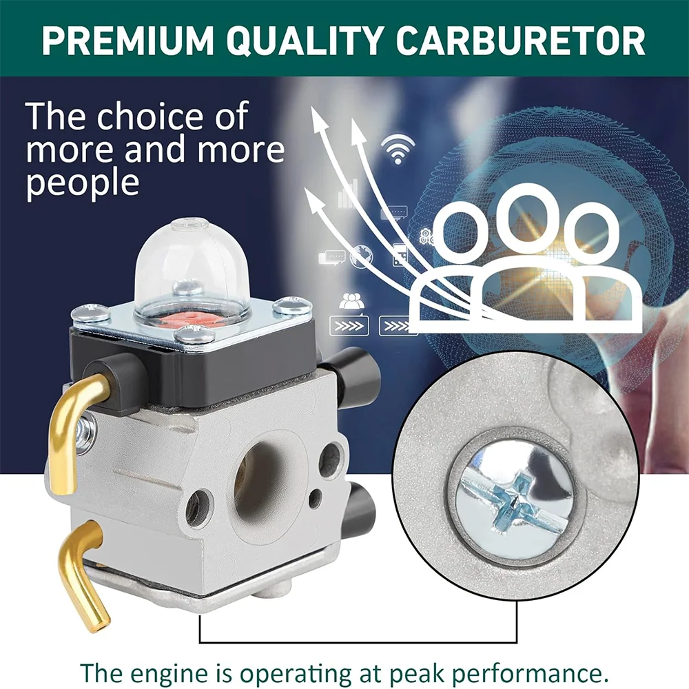 مكربن FS55 سهل التشغيل مع مجموعة إعادة البناء المميزة FS45 FS38 HL45 Carb لأجزاء أداة تشذيب الحافة ZAMA STIHL #3