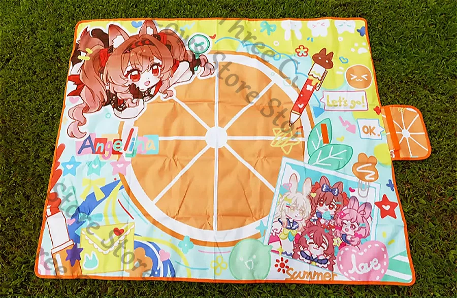Arknights Angelina Cosplay Anime Picnic Pad Placemat Table Mat Picnics Blanket Waterproof Gasket Accessories Prop Ambitus Fans