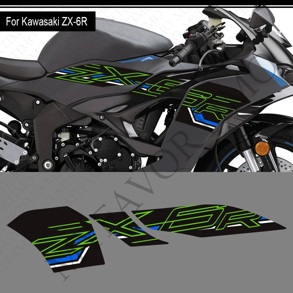 

Motorcycle For kawasaki Ninja ZX-6R ZX6R ZX - 6R Tank Body Front Face Rear Hump Fairing Fender Stickers Decals