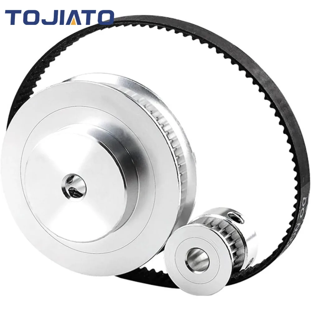 2GT Pulley Gt2 Synchronous Pulley Belt Kit 60Teeth 20Teeth 1:3 Reduction Ratio Mechanical Transmission Assembly Bandwidth 6mm