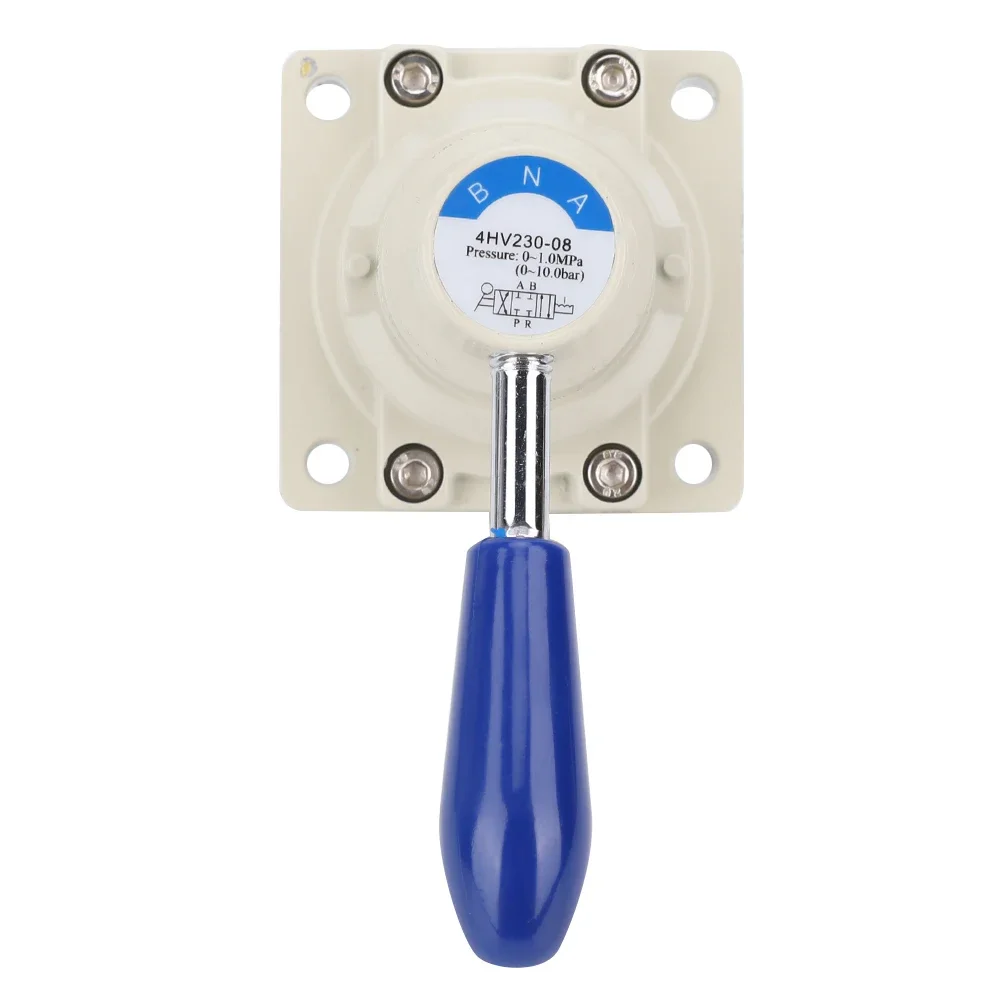 4HV230-08 Air Valve 4 Way 3 Positions Hand Lever Direct Action 1/4in PT Pneumatic Valve Hand Lever Valve Pneumatic Valve Valve