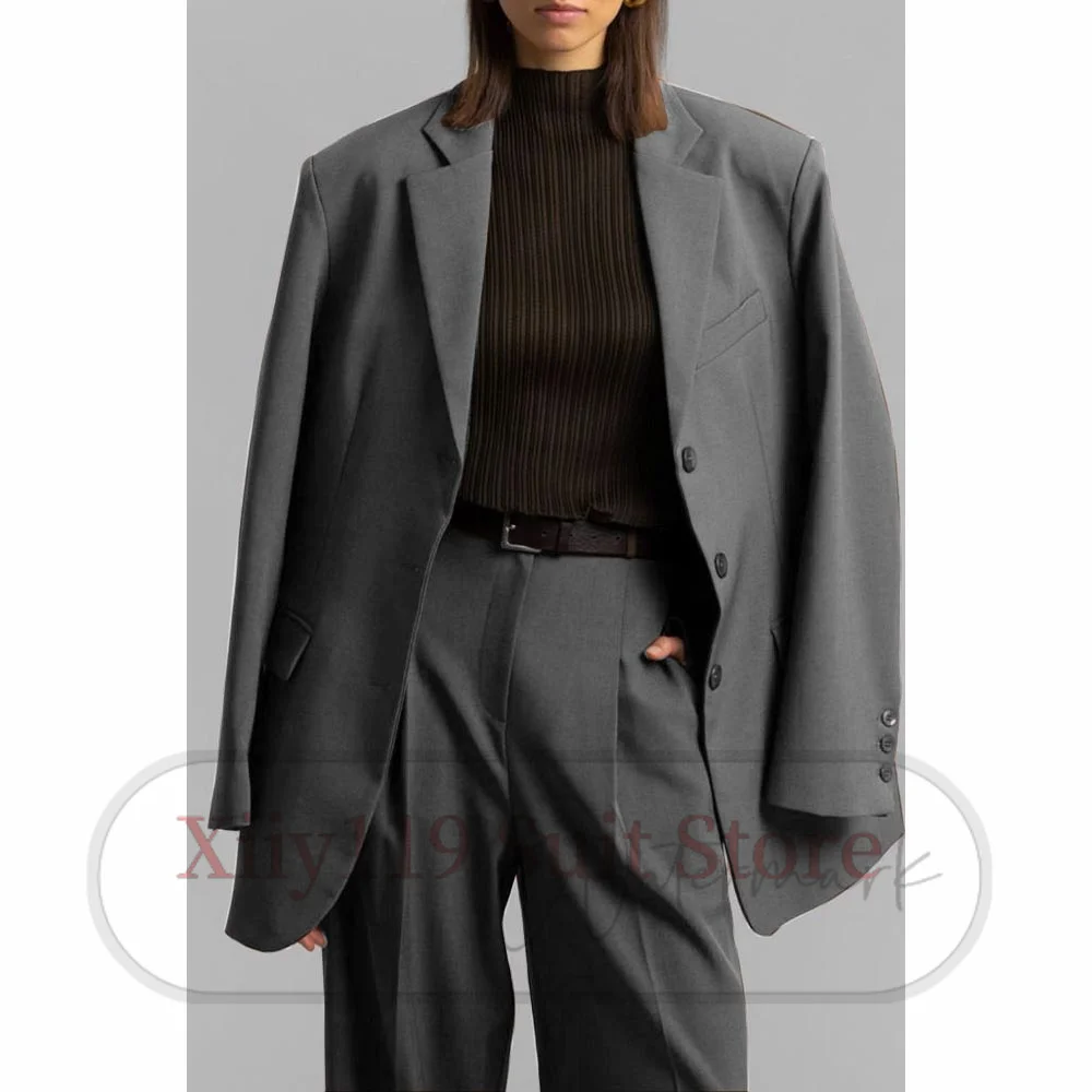 Costume for Women 2024 New Style Serge Single-breasted Suit Two-piece Business Casual Suit Suit Pants Sets Women\'s Pantsuit