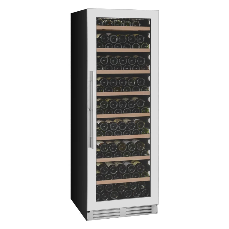 VI180S 388L Built-in or Free-standing Compressor Wine Cabinet Refrigerator Wine and Beverage Cooler Wine Freezer Stainless Steel