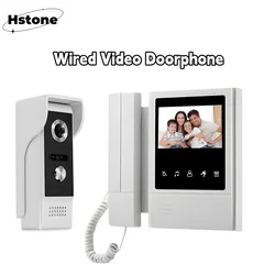 Wired 4.3 Inch Smart Video Doorphone System for Home Villa Handheld Color 700TVL Monitor Door Unlock Waterproof Doorbell Camera