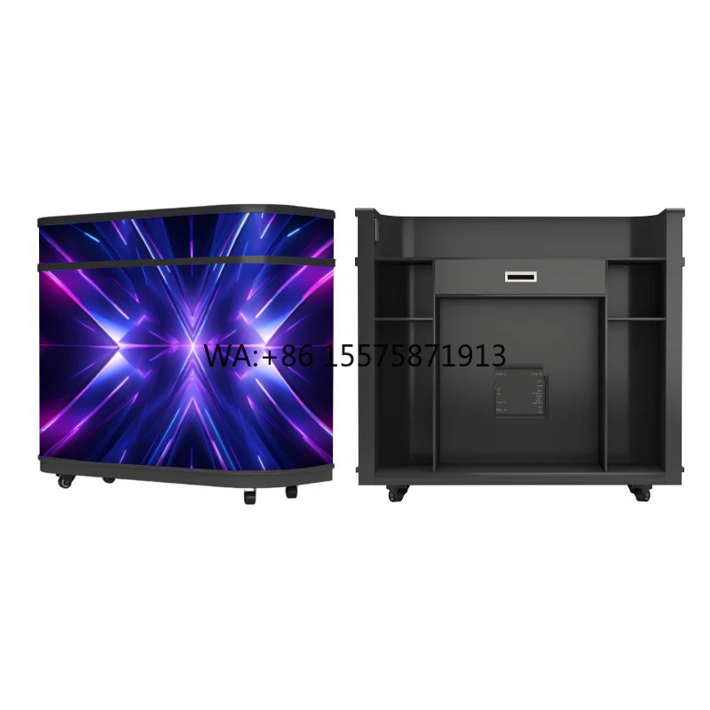 Company Front Desk Advertising High-Definition Full-Color LED Display Screen Shopping Mall Creative Bar Counter P1.86 P2.5