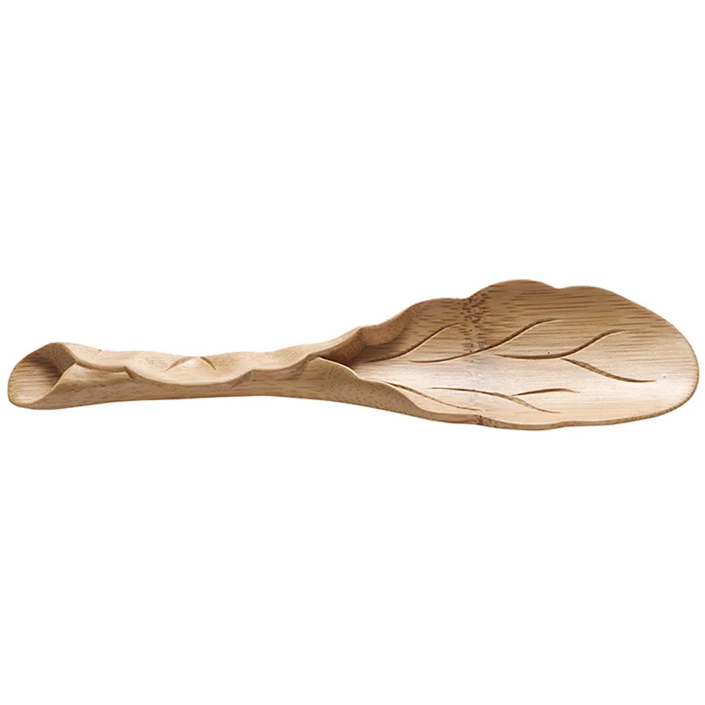 

Bamboo Tea Scoop Carved Handmade Teaspoon Functional Tea Ceremony Tool Practical Home Office Bamboo Teaspoon