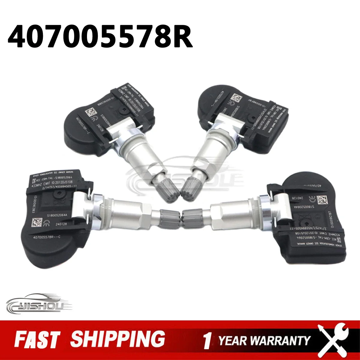 407005578R لرينو ميجان II 2005-2009 سينيك II 2003-2009 TPMS مستشعر مراقبة ضغط الإطارات S120123006F 433 ميجا هرتز #3