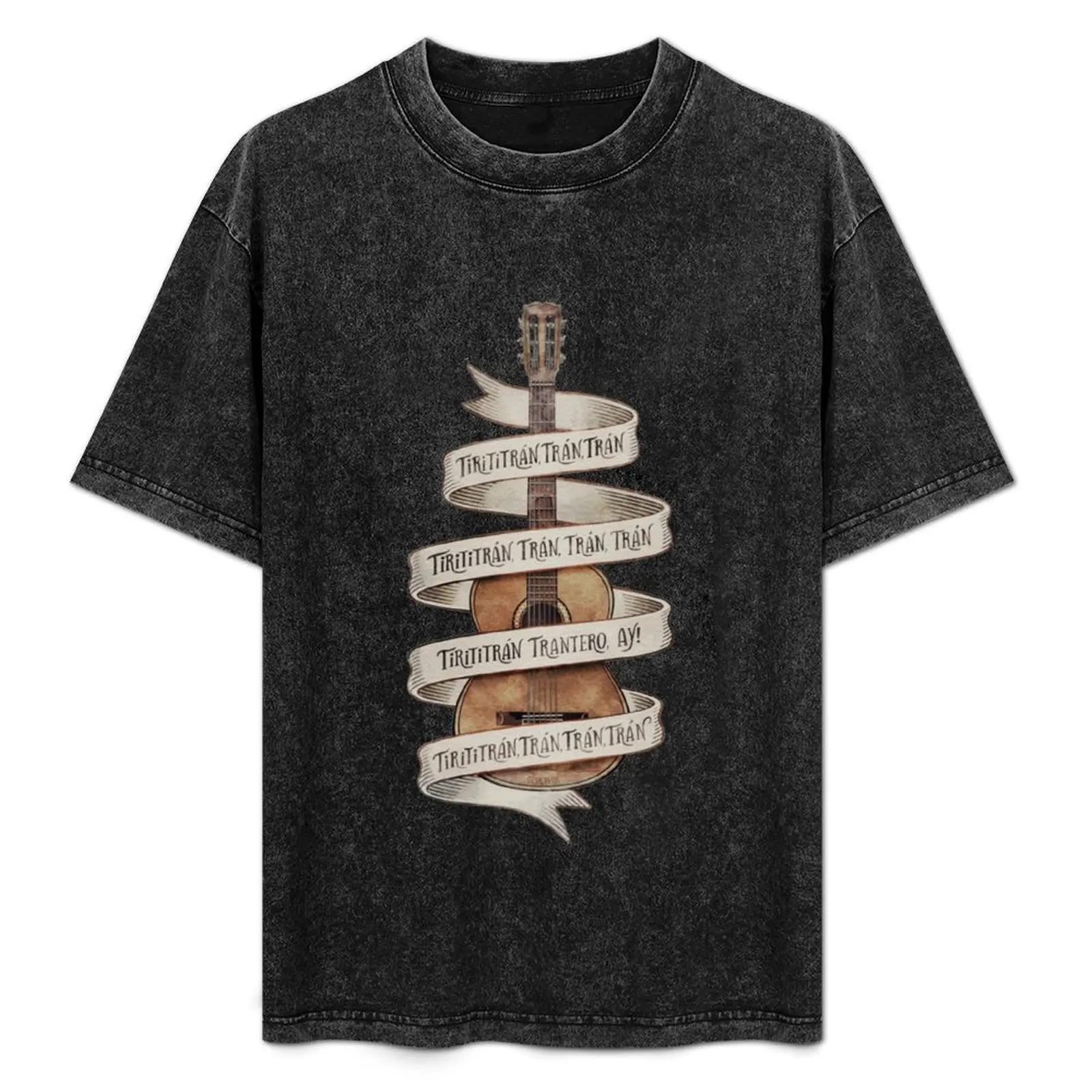 Camiseta clásica de guitarra flamenca Tirititran, camiseta deportiva de manga corta con ajuste atlético