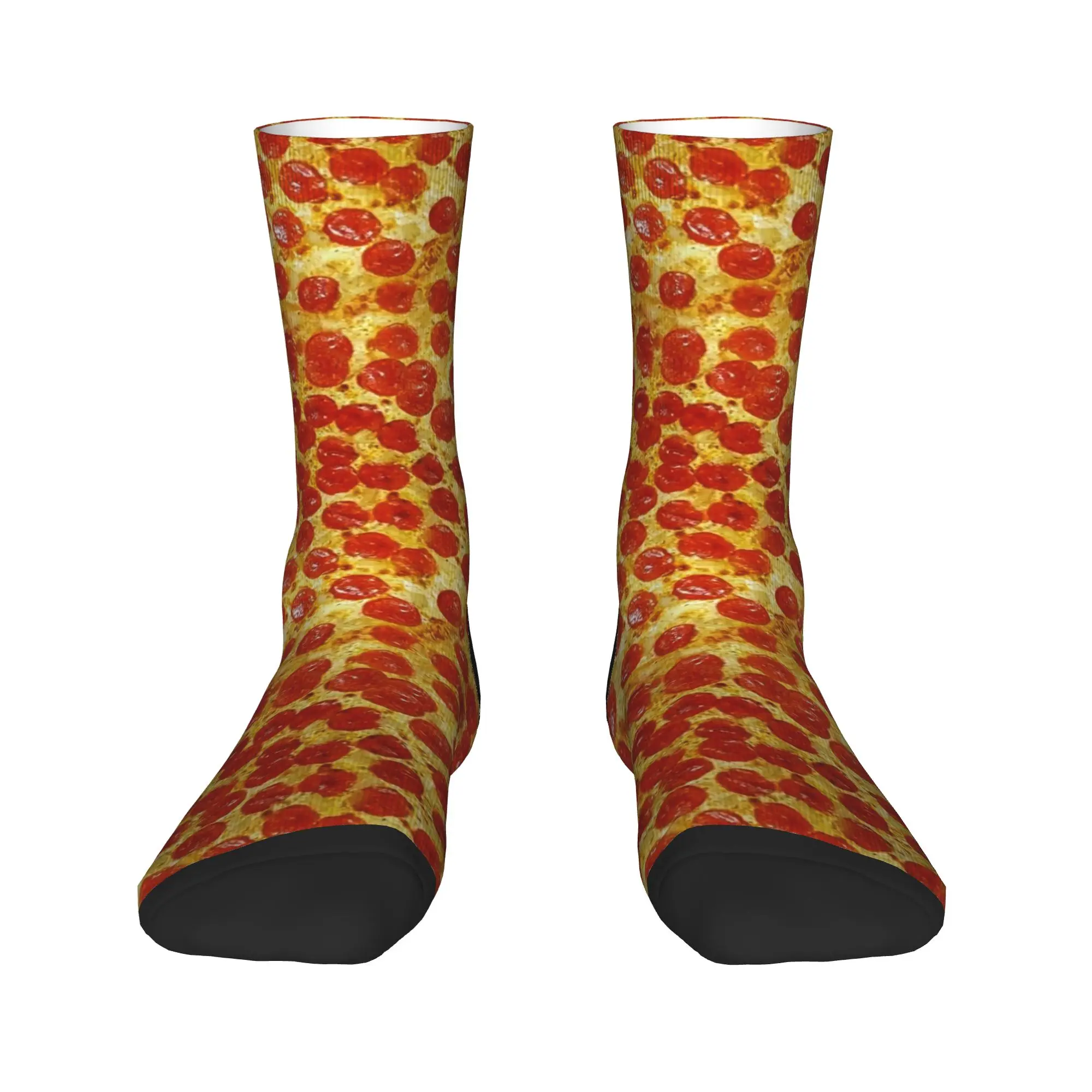 Cheese Pizza Texture Stockings Unisex Men  Socks High Quality Vintage Socks Autumn Running Anti Sweat Graphic Socks Gift