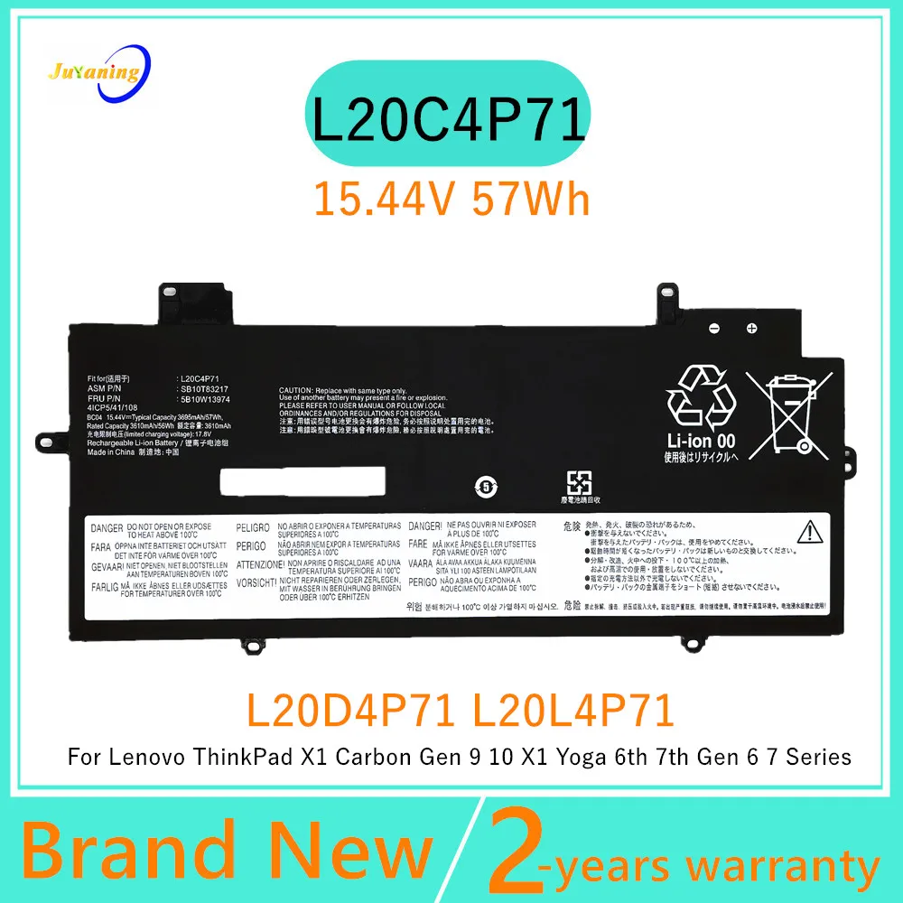 L20C4P71 L20M4P71 battery For Lenovo ThinkPad X1 Carbon Gen 9 10 X1 Carbon 2021 2022 Yoga Gen 6 7 X1 Yoga L20D4P71 L20L4P71