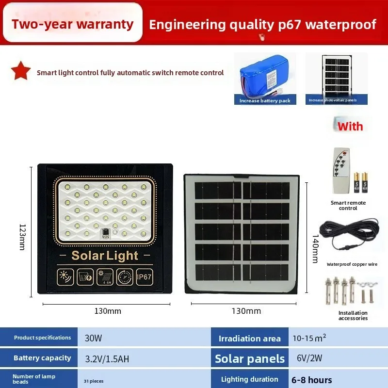 태양광 조명 야외 정원 LED 반사등 정원 건물 햇빛 IP67 방수 램프 스포트라이트 비상 조명 벽등