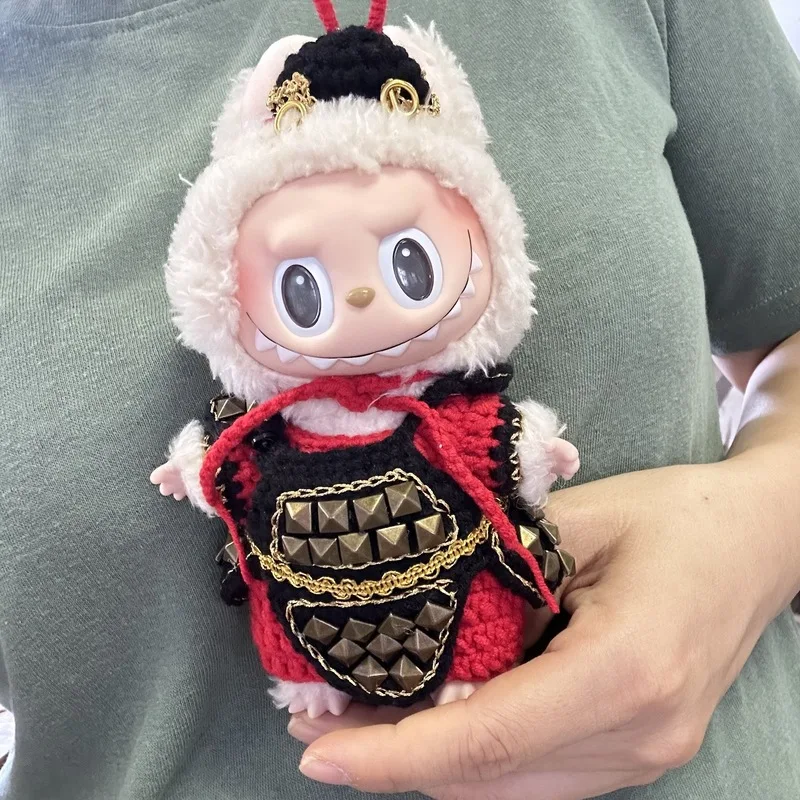 (الملابس فقط) Labubu الجيل الأول والثاني صندوق أعمى ملابس دمى اليدوية Sun Wukong مجموعة، ملابس أطفال Labubu جديدة