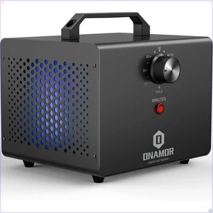 Ozone Generator 77000mg, Deodorizer for Home, Basement, Smoke, and Pet Room (Eliminating 4000 Square Feet, All Metallic Black)