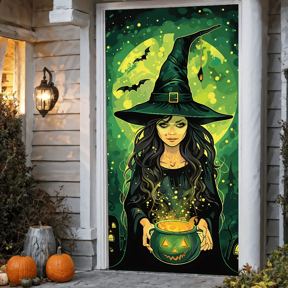 2D Curtain Halloween Witch Pol - огляд і ціна Interior Design Years Of School