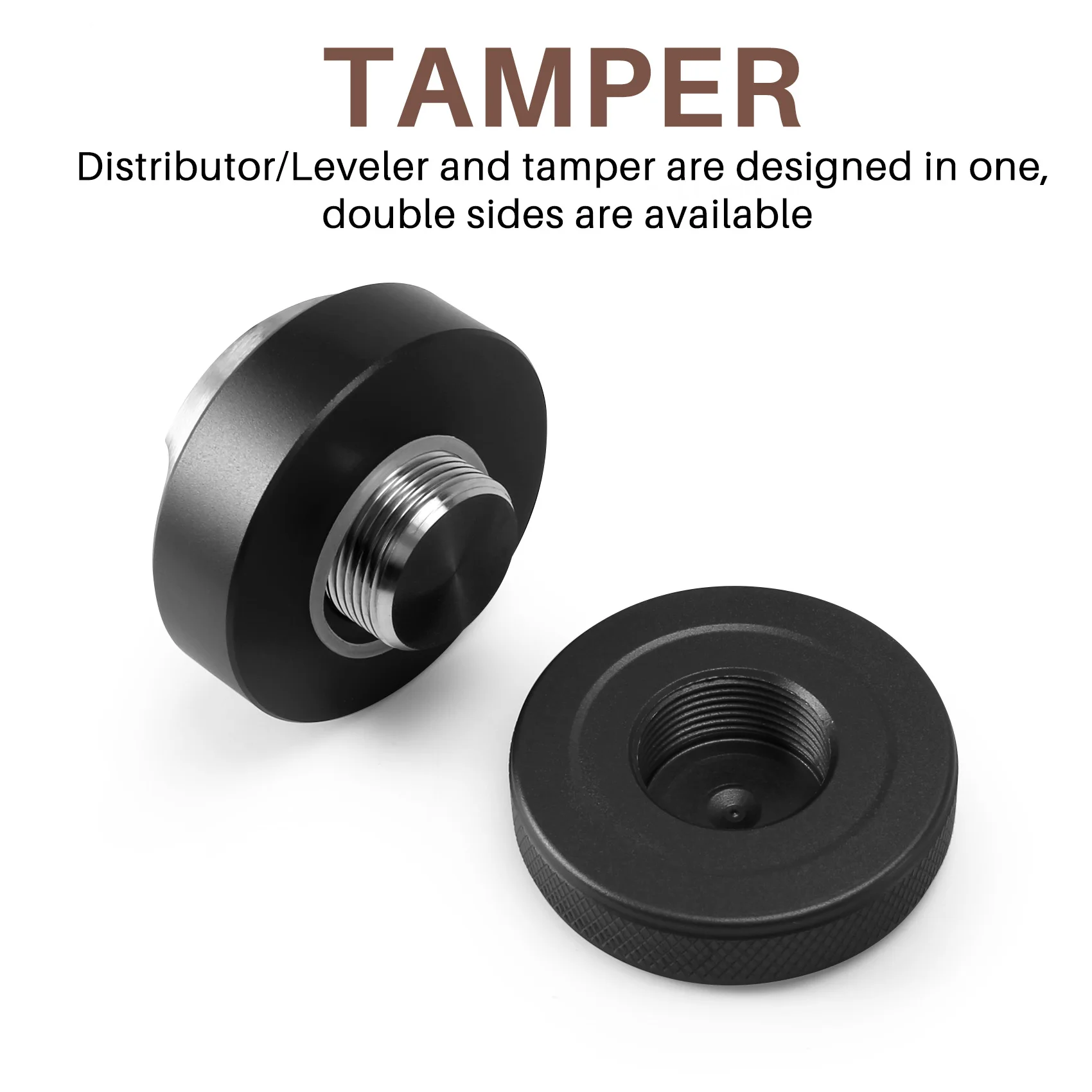 

ABHW Espresso 304 Stainless Steel Coffee Distributor Leveler Tool Coffee Tamper with Three Angled Slopes 49mm
