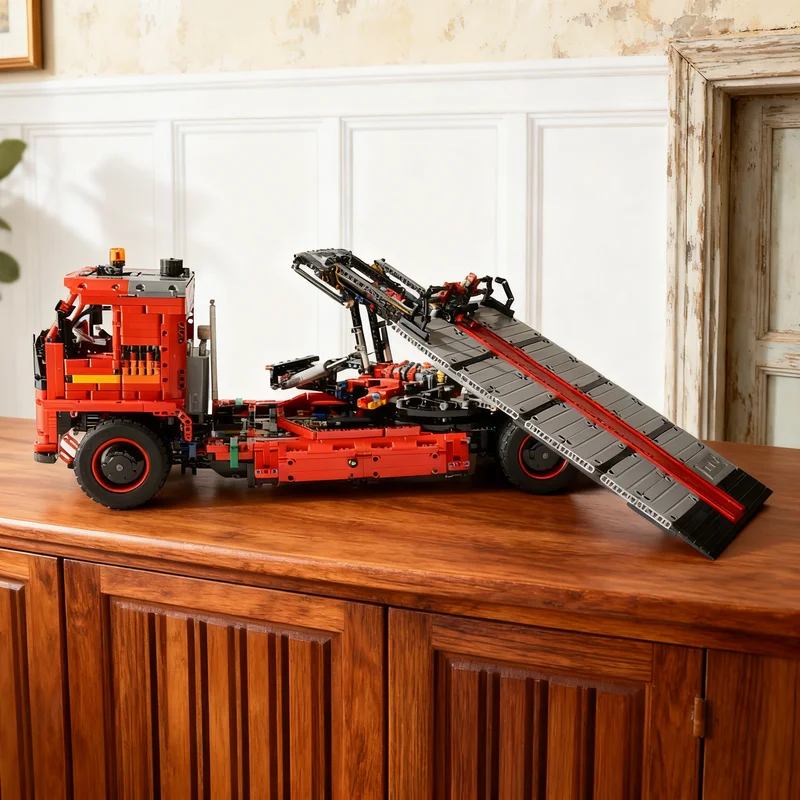 

3788pcs MOC C Model Flatbed 180 Rotator Tilt Truck Technical Model Building Blocks Architecture Toy Christmas Gifts Brick Kids