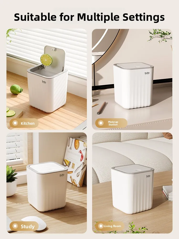 

Bdo Desktop Tra Can Маленькая кошик для бумаги с высокой эстетичной стоимостью для домашнего использования, покрытая кошиком для бумаги для спальни Pr Student Dormi