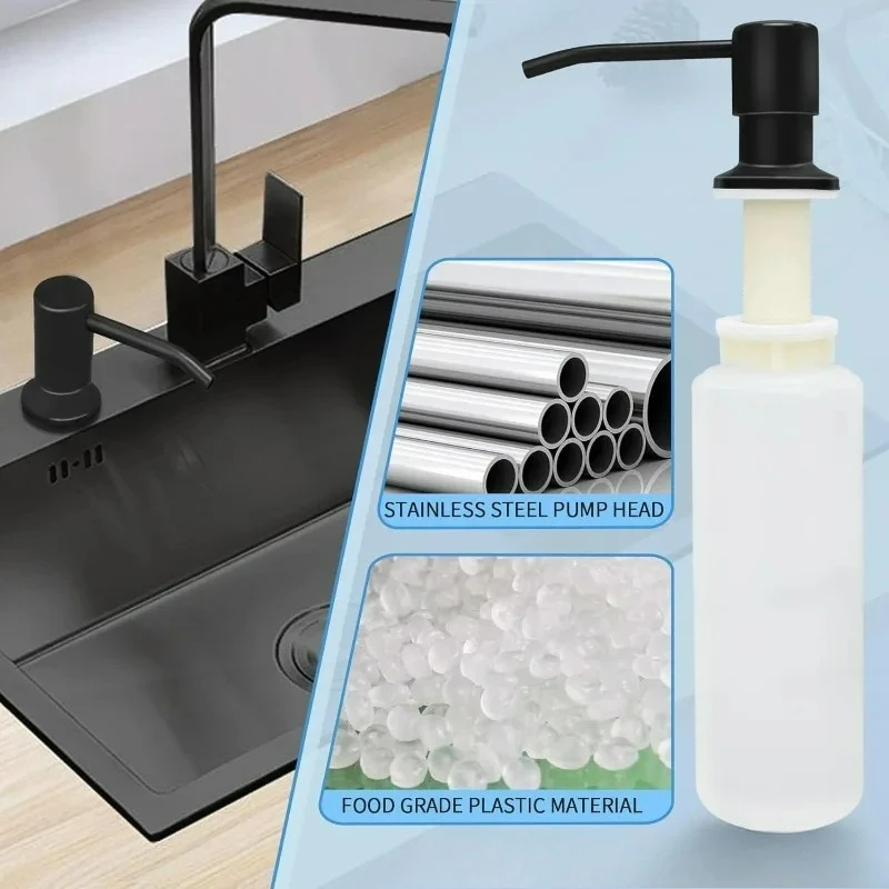 Nueva botella de acero inoxidable de 500ml/350ml, dispensadores de jabón líquido, bomba duradera, herramientas útiles para fregadero de cocina, producto para el hogar