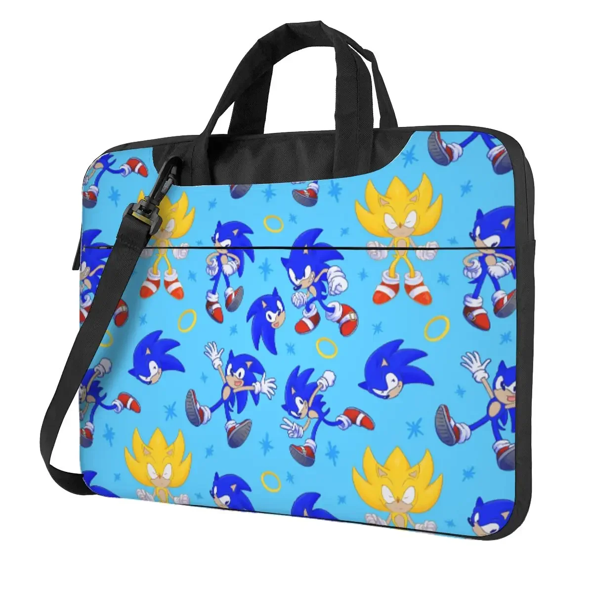 S O N I C Crossbody Laptop Bag Case Computer Bag Resistant Protective Notebook Pouch for Macbook Pro Lenovo
