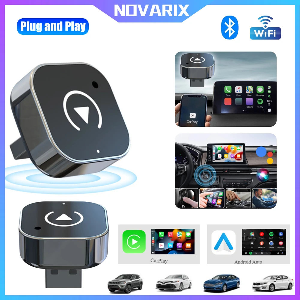 1-5 قطعة 2in1 محول CarPlay اللاسلكي أندرويد السيارات AI صندوق ذكي أنظمة السيارة الذكية ل V-W/تويوتا/نيس-an/Hon-da/F-ord/Benz